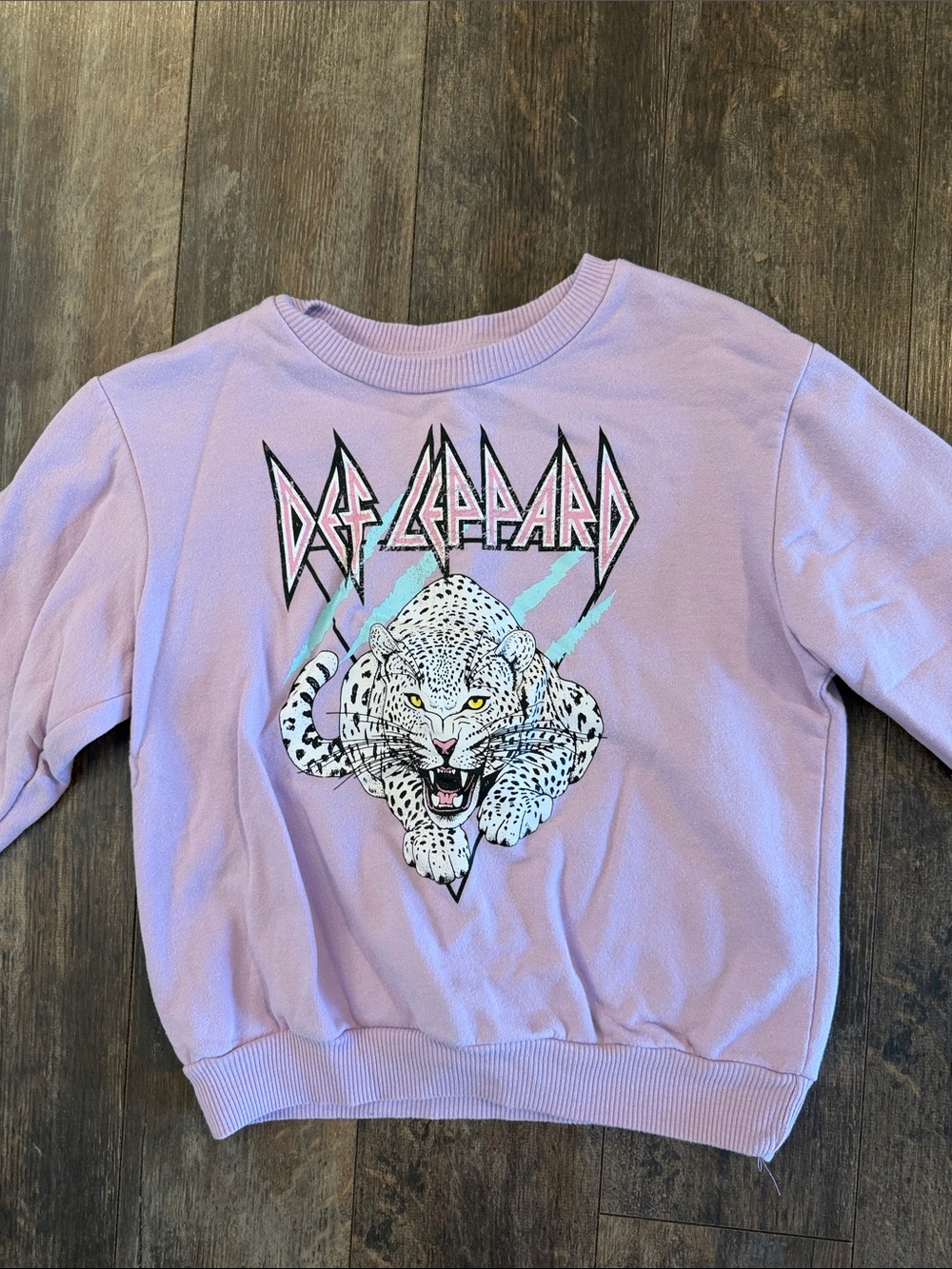 Def Leppard Lilac Crewneck Sweatshirt for Kids